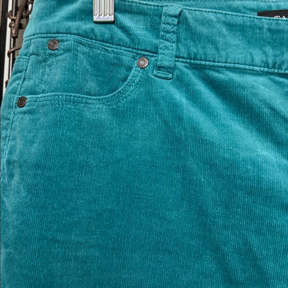 Talbots Turquoise Corduroy Ankle Pants 10P Boyfriend Fit - Picture 5 of 7